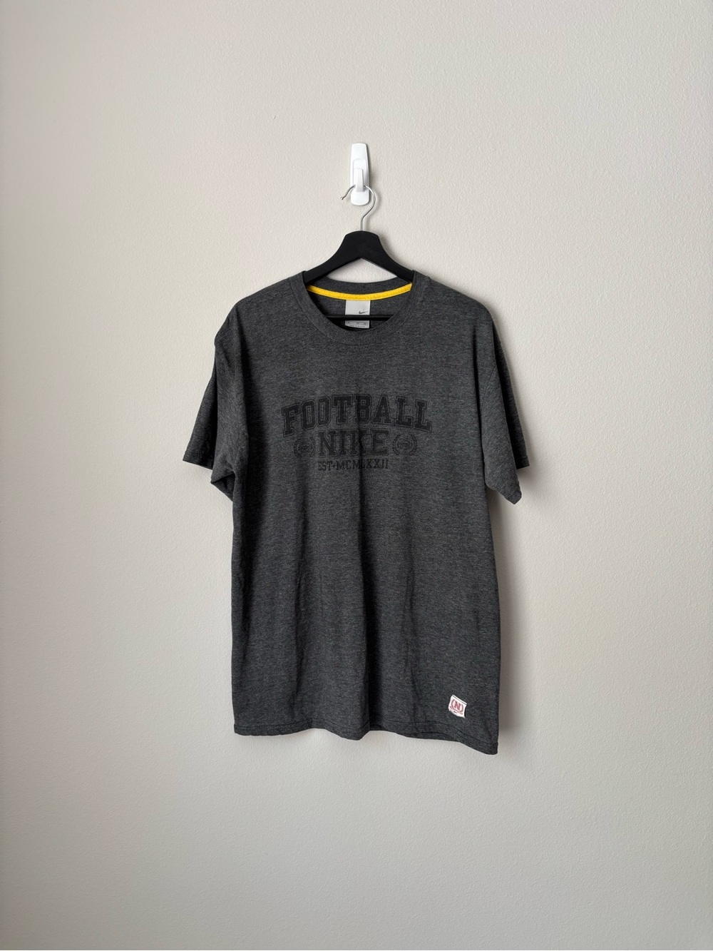 Vintage 2000s Nike Football Charcoal Grey Tee